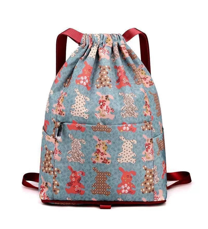 Sac à bandoulière avec cordon de serrage de style ethnique