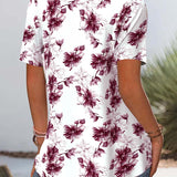 Blouse Imprimé Floral Manches Courtes