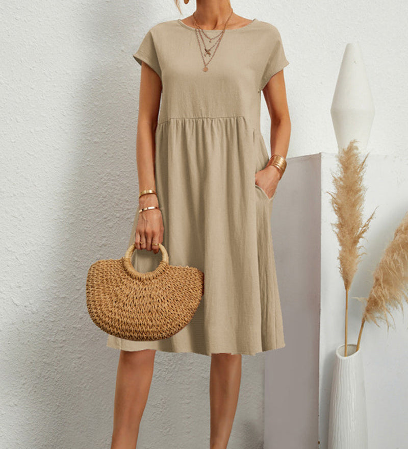 Robe ample à encolure ronde