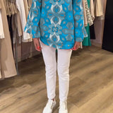 Blouse imprimée ample et polyvalente