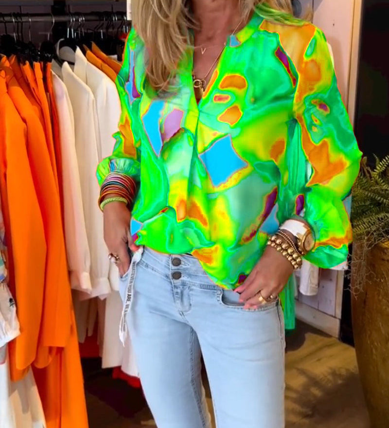 Chemises à manches longues et style décontracté coloré