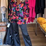 Blouse élégante à manches longues imprimée