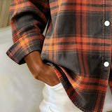 Chemise Avec Motif En Carreaux Et Col Revers
