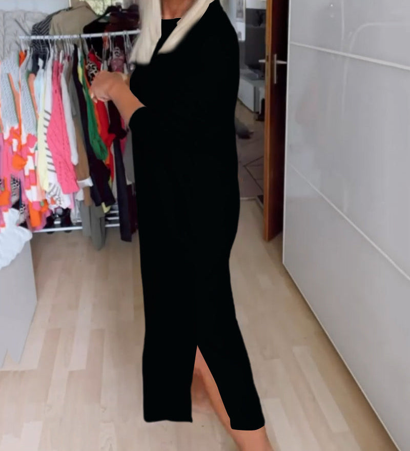 Robe décontractée à col rond