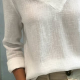 Haut Élégant Col V Décolleté Bretelle Tombante