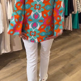 Blouse imprimée ample et polyvalente