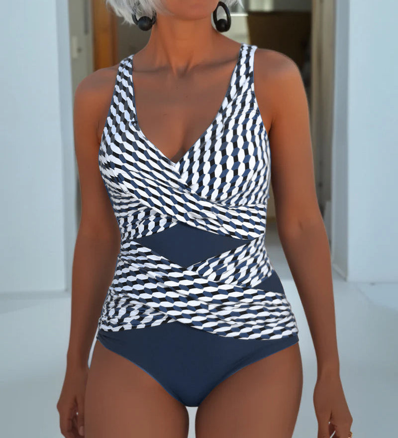 Maillot de Bain Avec Découpe Croisée Pour Style Détendu De Resort