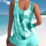 Ensemble de maillot de bain tankini imprimé coco