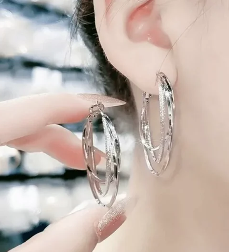 Boucles d'oreilles à plusieurs couches