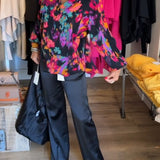 Blouse élégante à manches longues imprimée