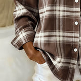Chemise Avec Motif En Carreaux Et Col Revers