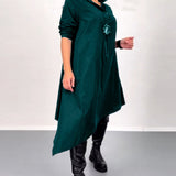 Robe décontractée irrégulière de couleur unie
