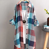 Chemise à manches longues avec imprimé à carreaux