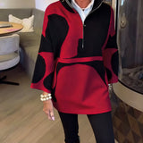 Pull À Demi-Zip Avec Col Montant Tendance