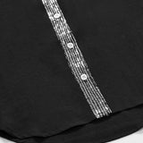 Haut décontracté à empiècements et boutons à sequins