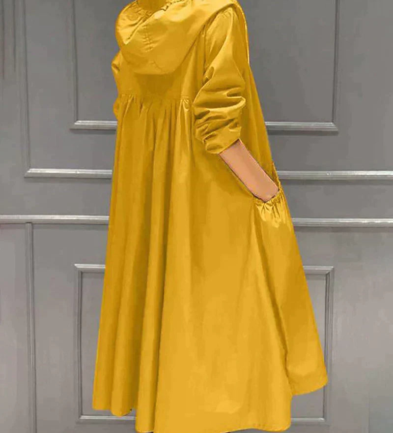 Klarissa | Manteau de pluie long avec capuche pour femme