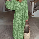 Robe à manches longues et imprimé floral