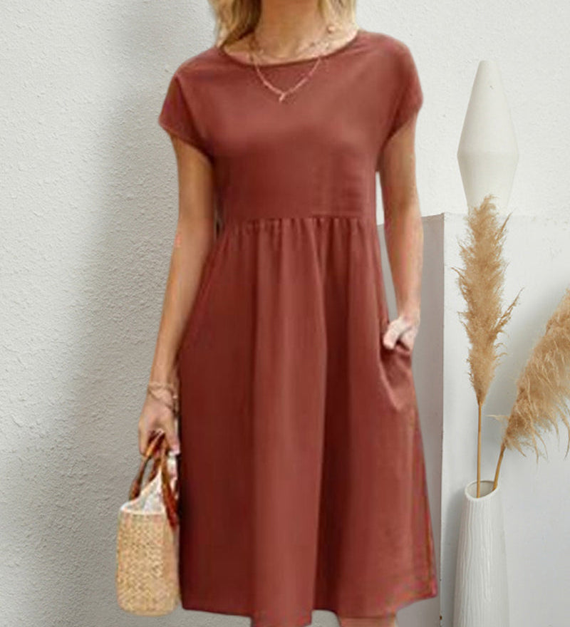 Robe ample à encolure ronde