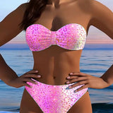 Bikini Imprimé Léopard Bandeau