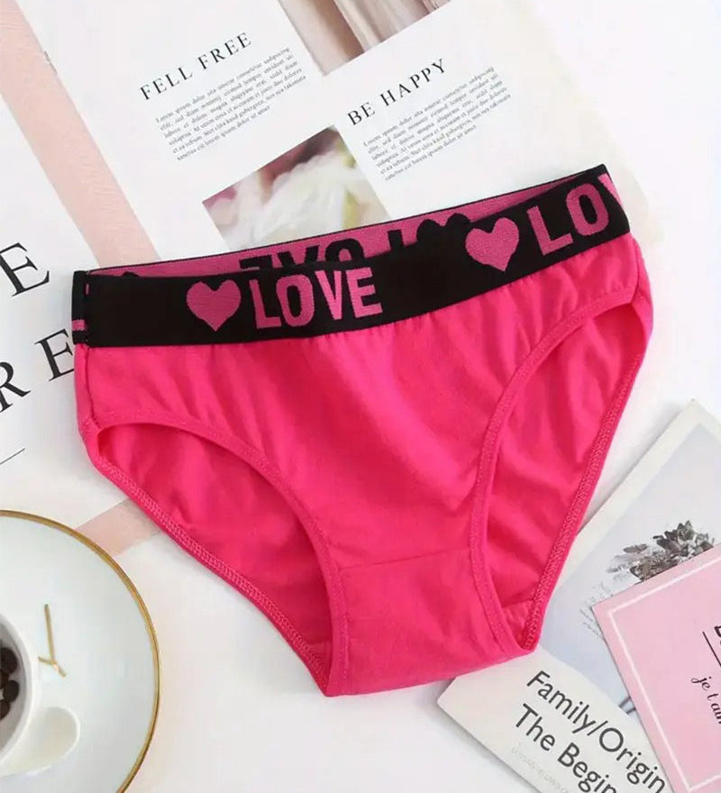 Culotte Imprimé Cœur Taille Basse