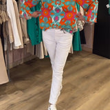 Blouse imprimée ample et polyvalente