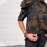 Blouse Manche Bouffante Volant
