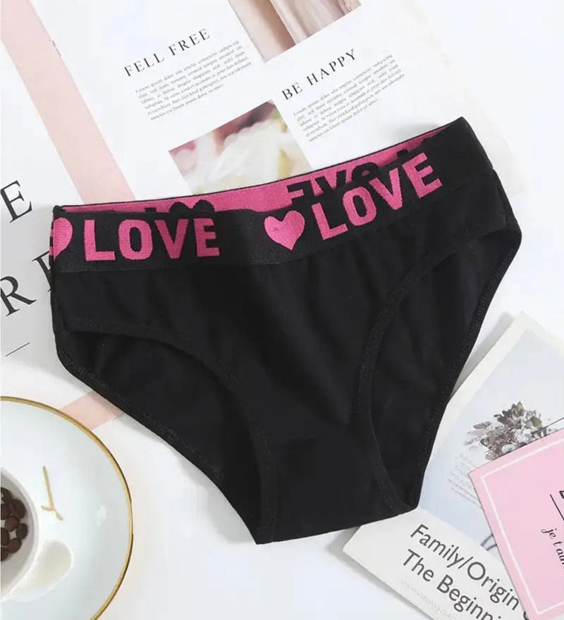 Culotte Imprimé Cœur Taille Basse