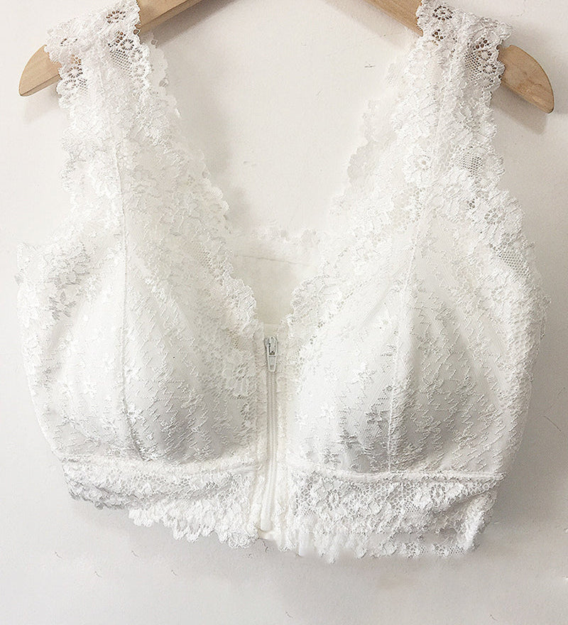 Soutien-gorge Sexy Dentelle Fermeture Éclair Devant