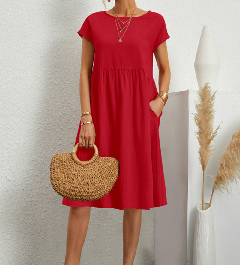 Robe ample à encolure ronde