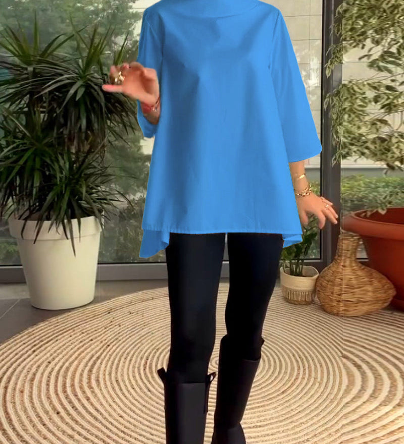 Haut de couleur unie style de déplacement