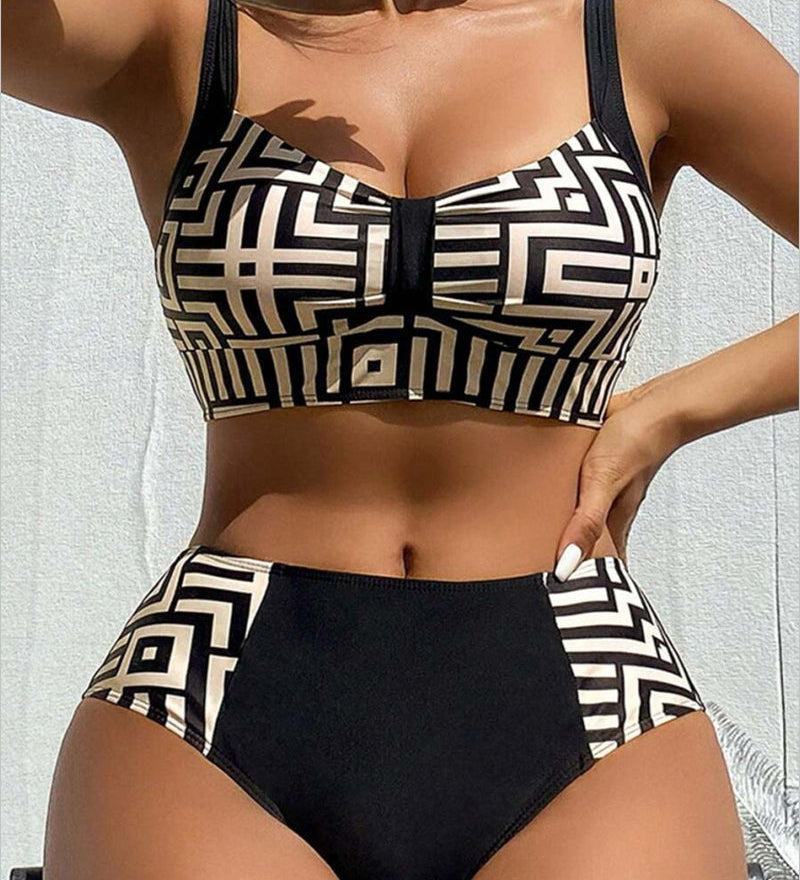 Bikini Deux-Pièces Imprimé Stylé