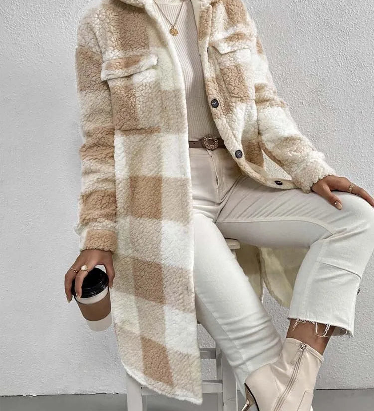 Tianna | Manteau en peluche oversize avec doublure chaude pour femme