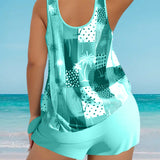 Ensemble de maillot de bain tankini imprimé coco
