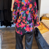 Blouse élégante à manches longues imprimée