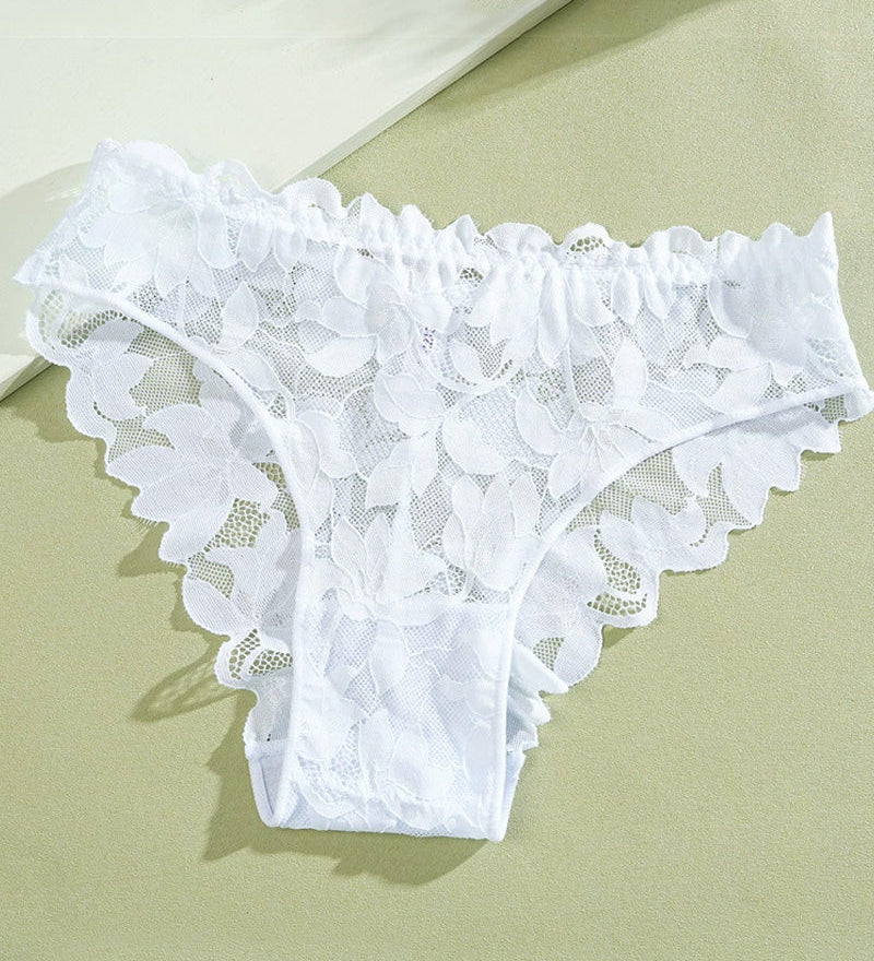 Culotte Femme En Dentelle Semi-Transparente