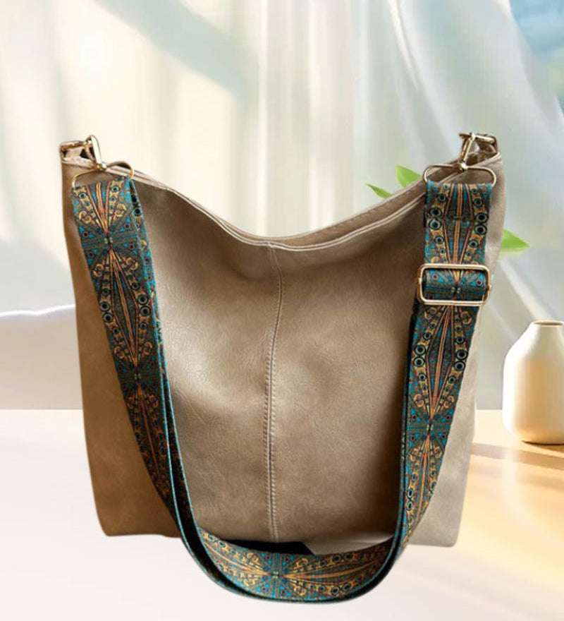 Sac seau vintage à bandoulière de grande capacité