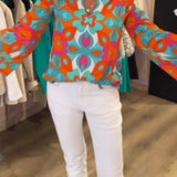 Blouse imprimée ample et polyvalente