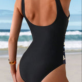 Maillot De Bain Une Pièce Décontracté Imprimé