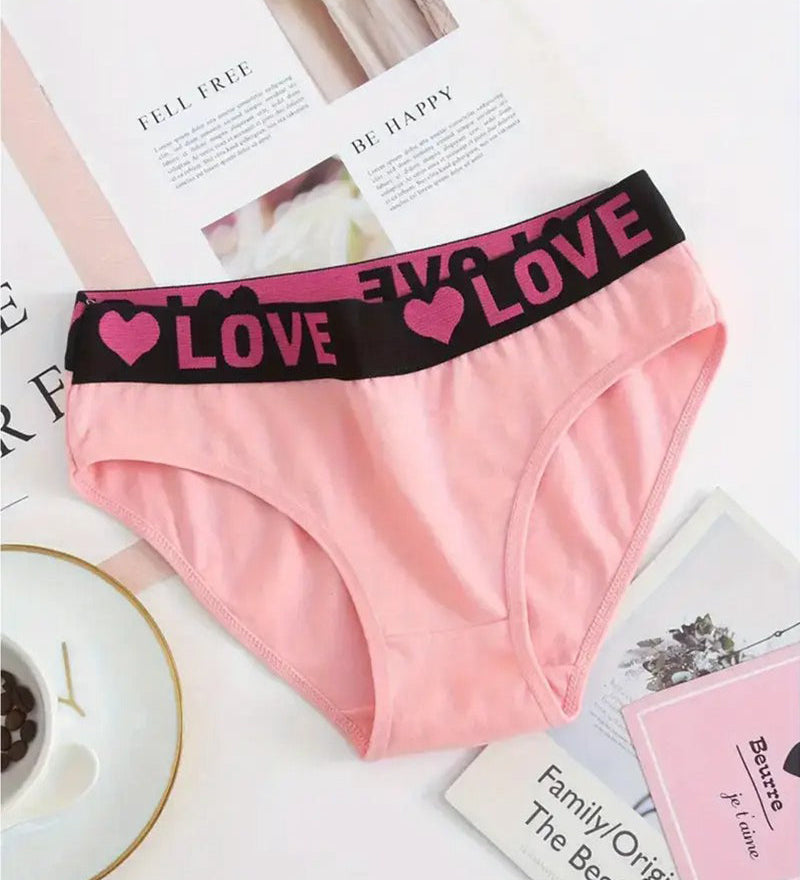 Culotte Imprimé Cœur Taille Basse