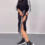 Robe décontractée à capuche zippée