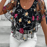 Blouse Brodée Maille Robust