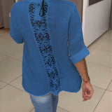 Chemise de couleur unie avec poches et boutons simples