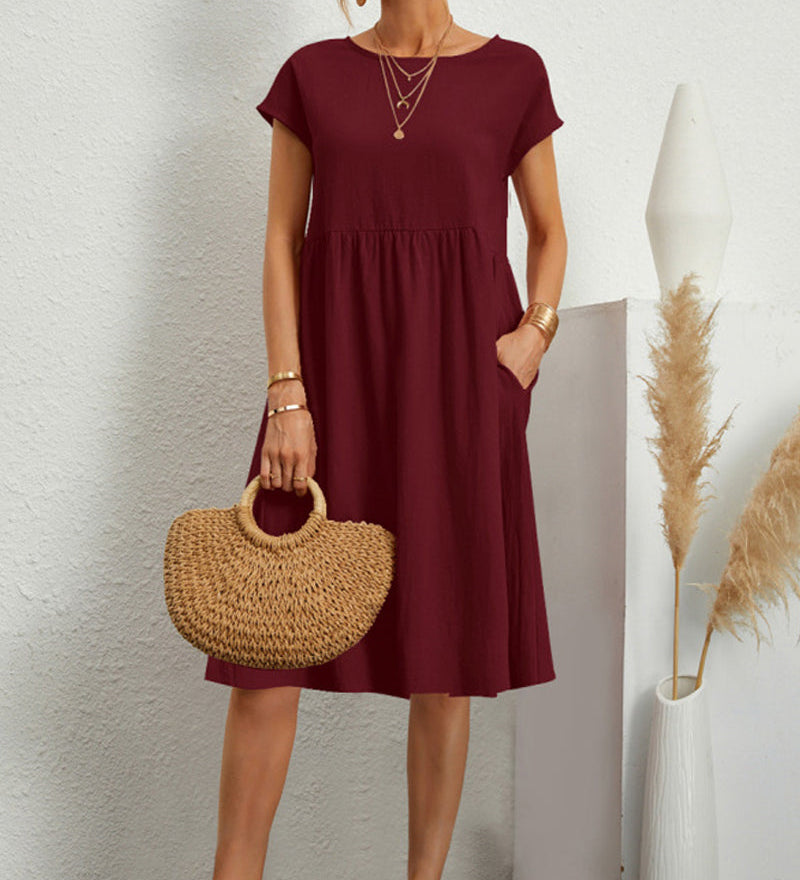 Robe ample à encolure ronde