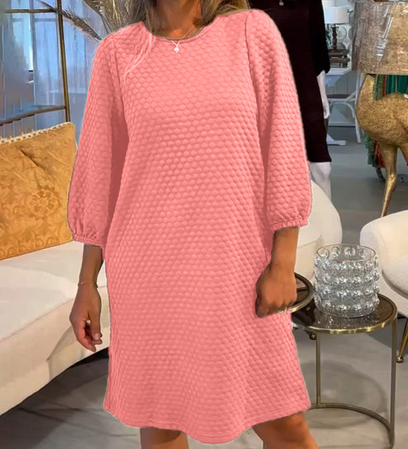 Robe élégante de couleur unie