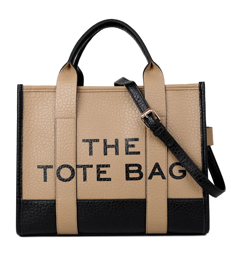 Sac fourre-tout tendance avec coutures bicolores