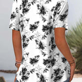 Blouse Imprimé Floral Manches Courtes