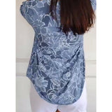 Blouse Col V Boutonnée Imprimée