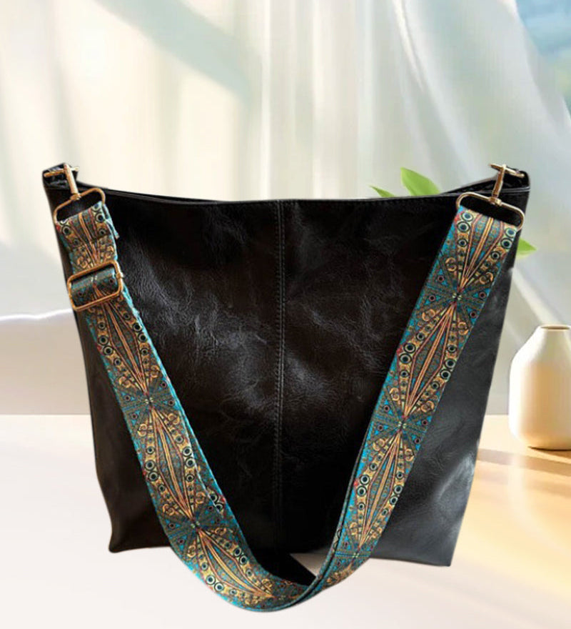 Sac seau vintage à bandoulière de grande capacité