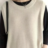 Lilith | Pull ras du cou sans manches pour femme