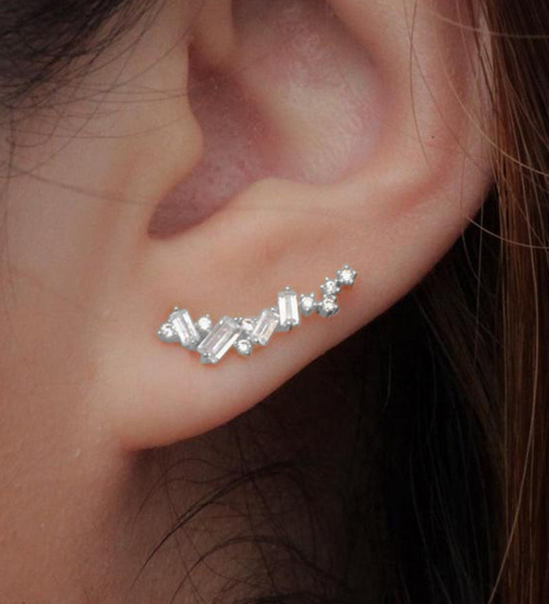 Boucles d'oreilles simples et brillantes à motifs géométriques